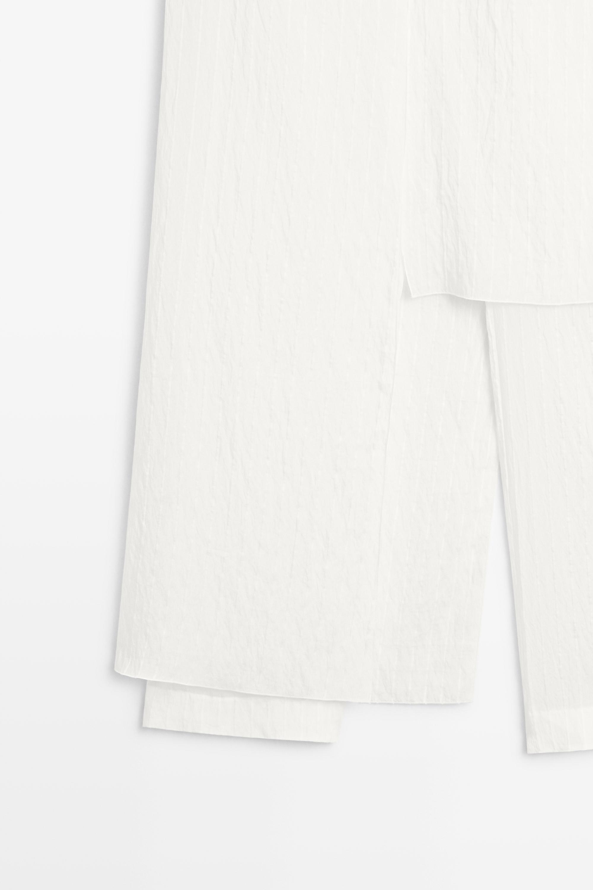 Jupe-culotte asymétrique rayée - STUDIO